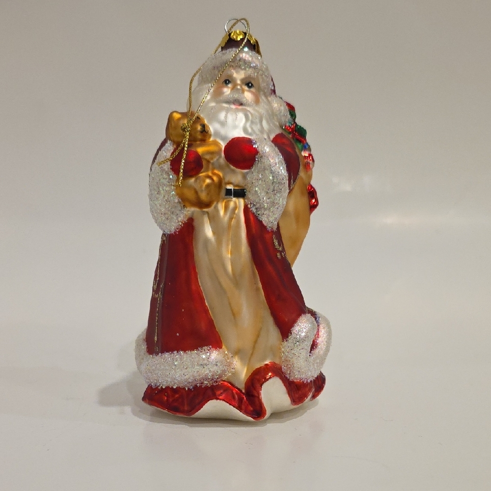 PartyLite Santa Figurine in Red and Gold